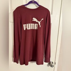 Puma Burgundy Crew Neck Top
